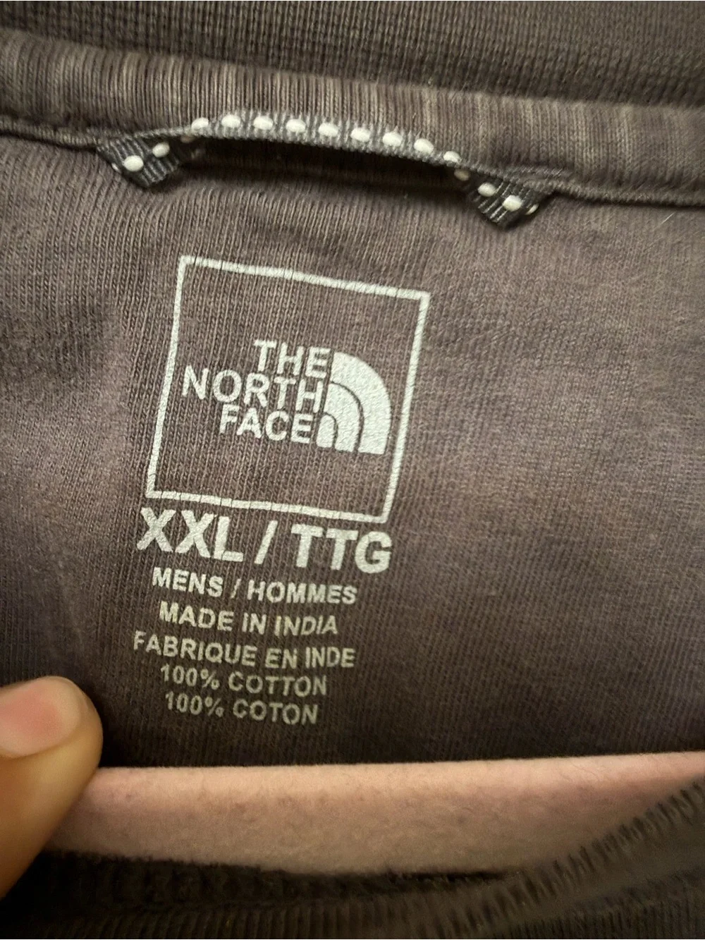 The North Face Men’s XXL Gray Long Sleeve Crewneck T-Shirt 100% Cotton Logo Tee